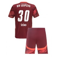 Maglia Calcio RB Leipzig Benjamin Sesko #30 Seconda Divisa Bambino 2024-25 Manica Corta (+ pantaloncini)